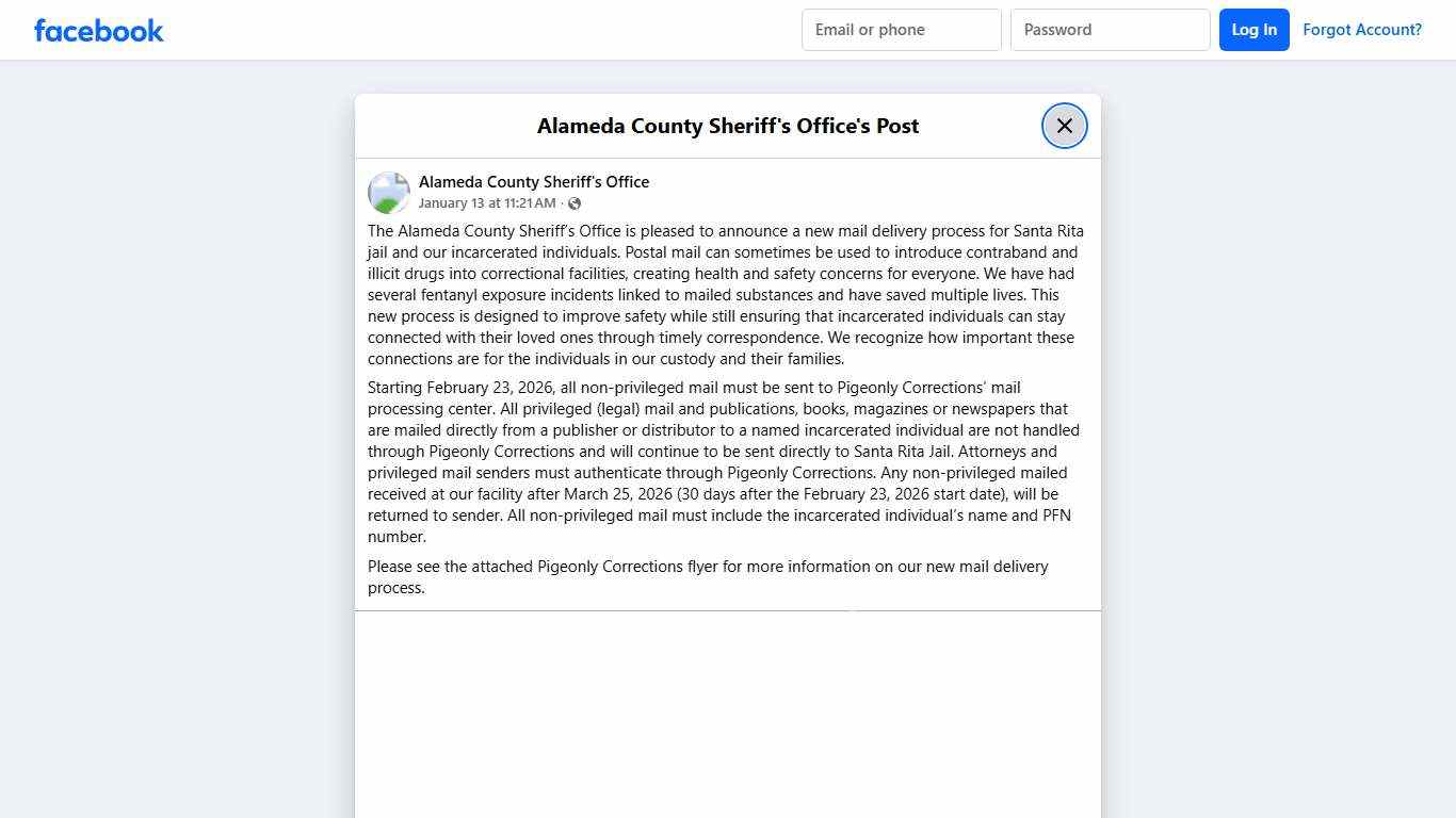 The Alameda County... - Alameda County Sheriff's Office Facebook